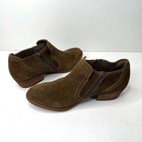 Earth Shoes Ankle Booties Womens Size 9.5 Brown Suede Leather Western Boho - Picture 6 of 10